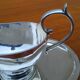 Vintage silver-plated metal sauce boat tableware