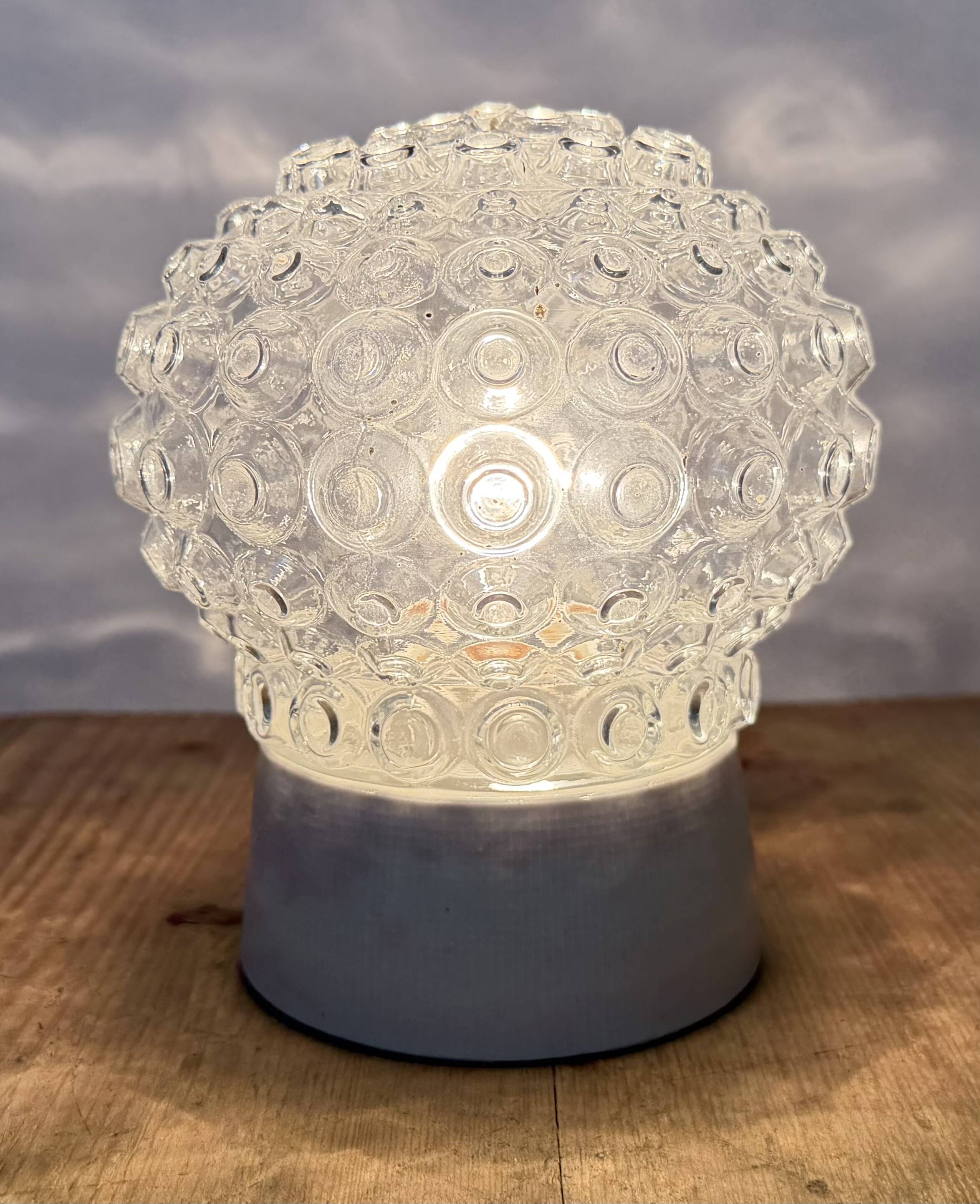 Vintage White Porcelain Ceiling Light, 1970s