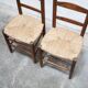 Chaise campagne paillée ancienne en bois