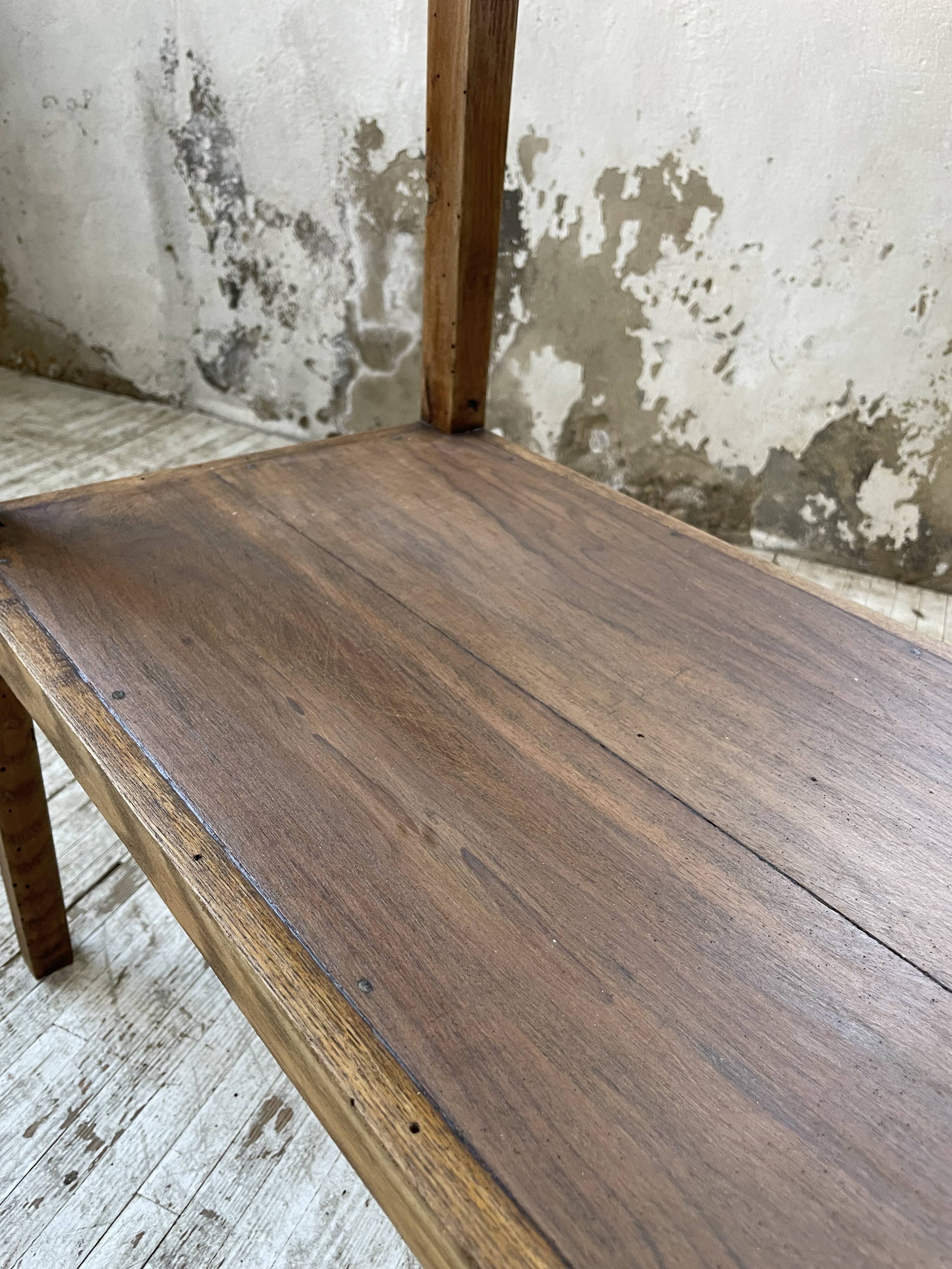 Oak spindle leg console table