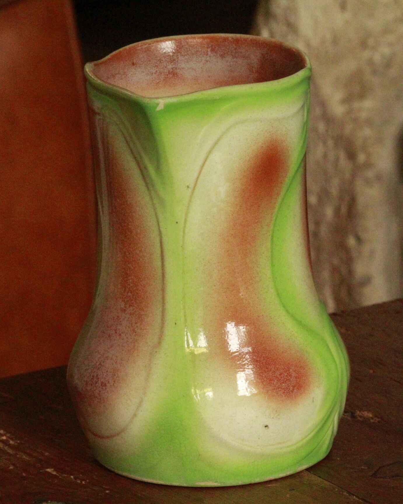 Old iron earth decanter