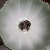 Clichy glass pendant light in soft green opaline from the 1950s