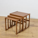 Mid-century teak nesting tables by R. Benett for G-Plan, United Kingdom, 1970s, set of 3