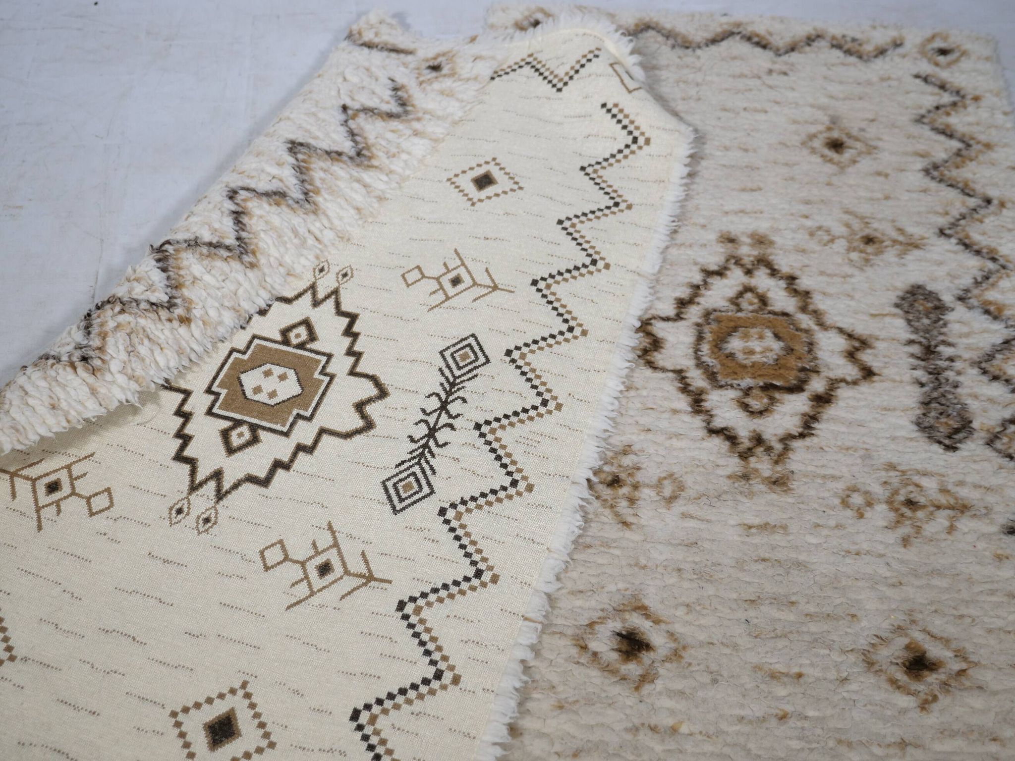 Set of 2 Moroccan Berber Wool Rugs, Mid-Century, 1960s