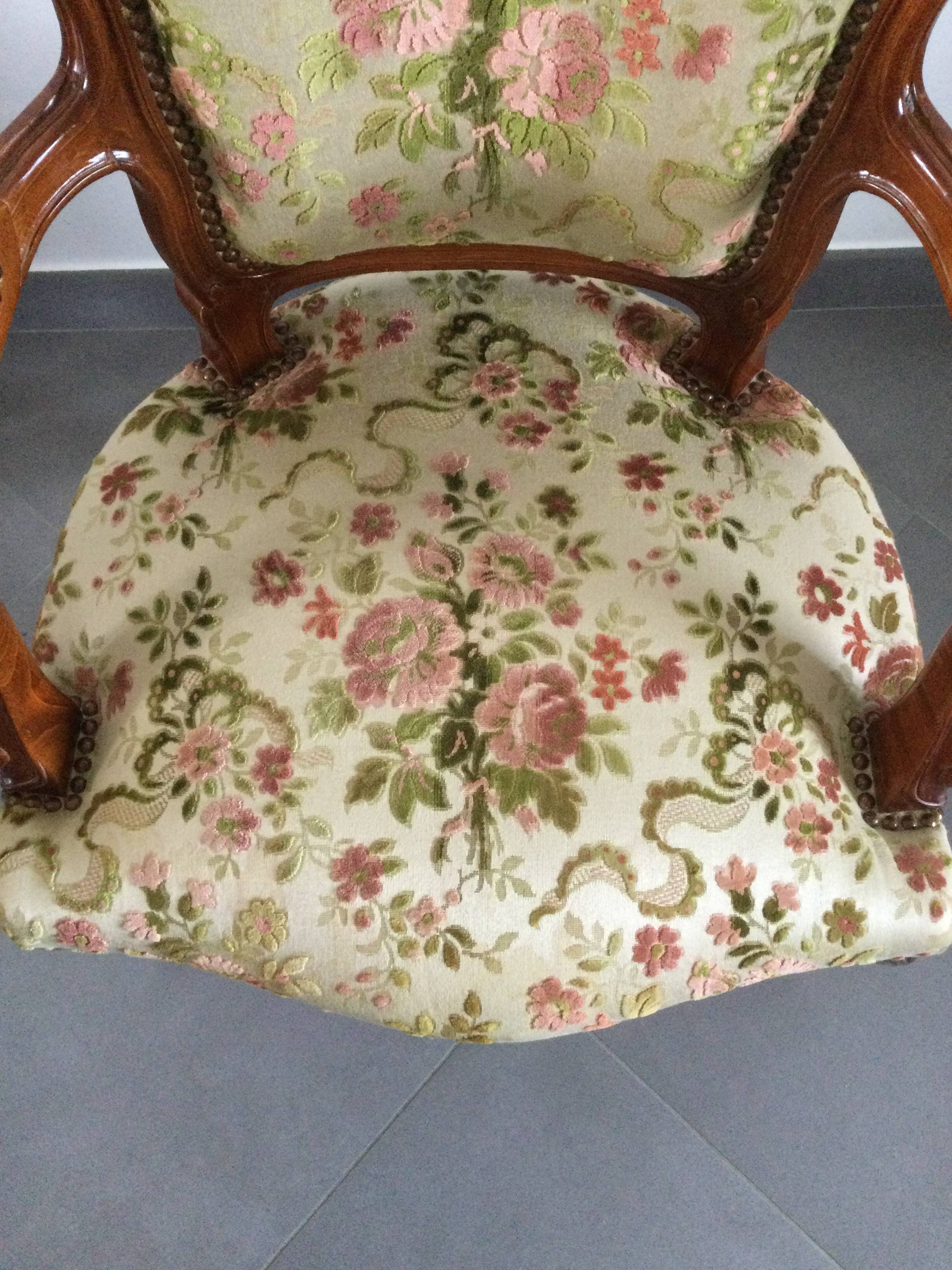 Louis XV Style Armchair In Cherry