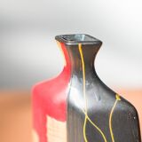 Pair of 1980s-90s Terracotta Vases – Geometric and Textured Design