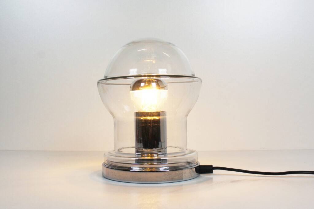 Vintage 1970s glass 'mushroom' table lamp by Cosack