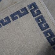 Vintage handmade 4.8' x 6.1' (147 cm x 187 cm) Tibetan Khaden rug from the 1970s