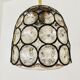 Mid Century Modern iron ring design pendant lamp by Glashütte Limburg