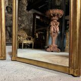 Pair of Louis Philippe period mirrors in gilded wood 1.30m x 89cm
