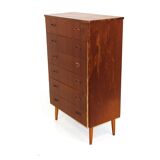 Commode-chiffonnier "Tallboy" en teck, Suède, 1950