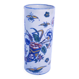 Vase tube with floral pattern manufacture of Gien a 19