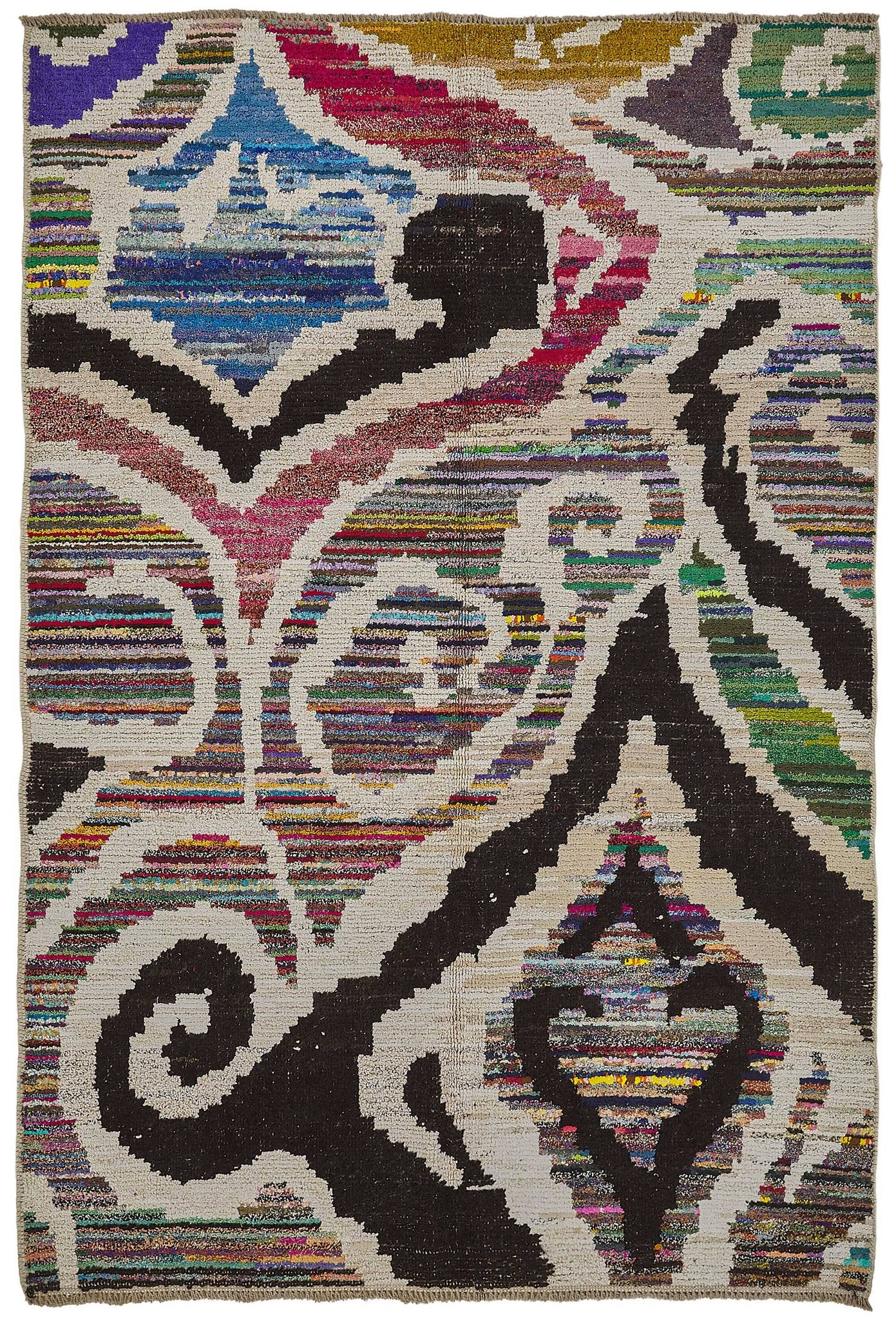 Tapis boho recyclé turc fait main 170 cm x 247 cm