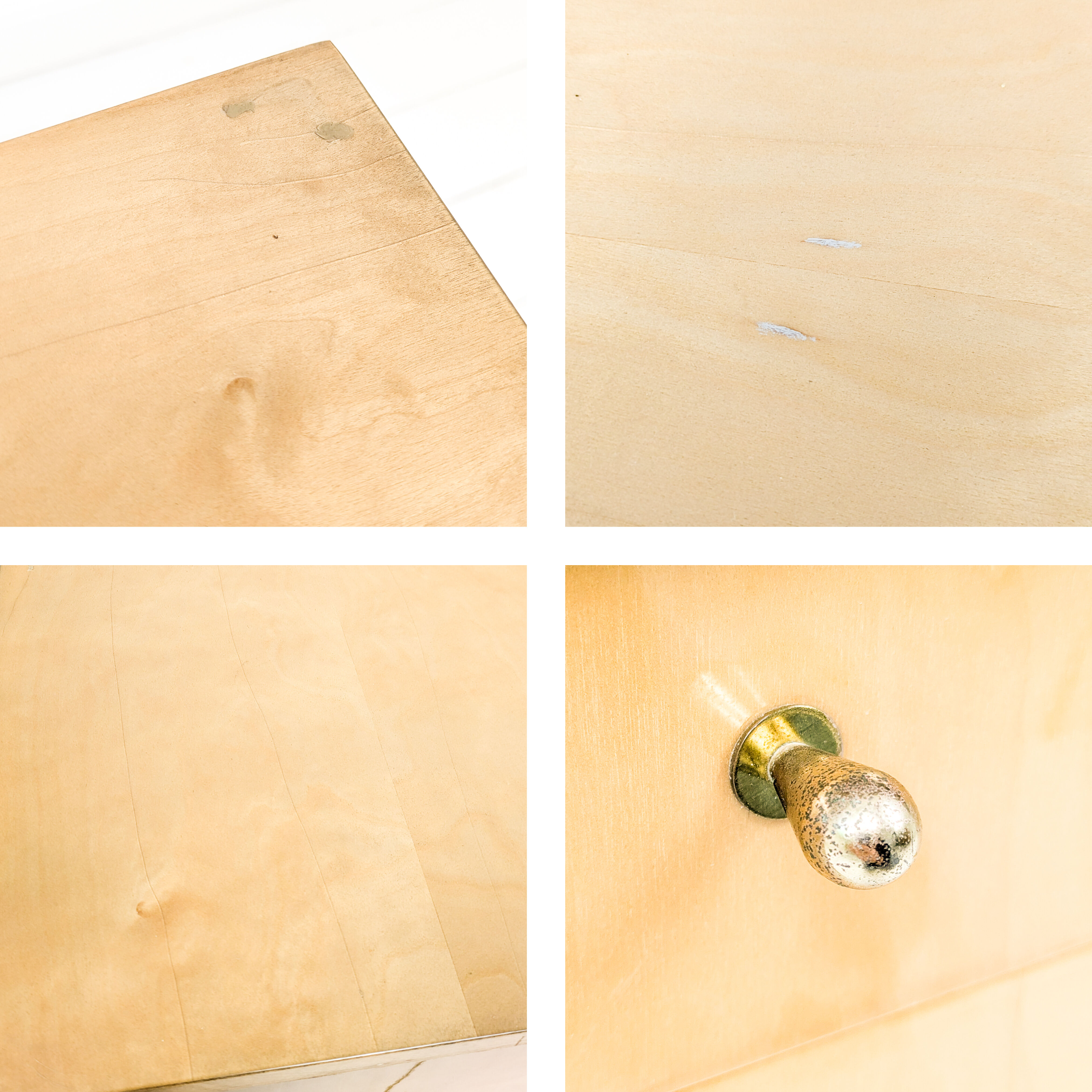 Table de chevet vintage en bois avec tiroir et placard, années 50