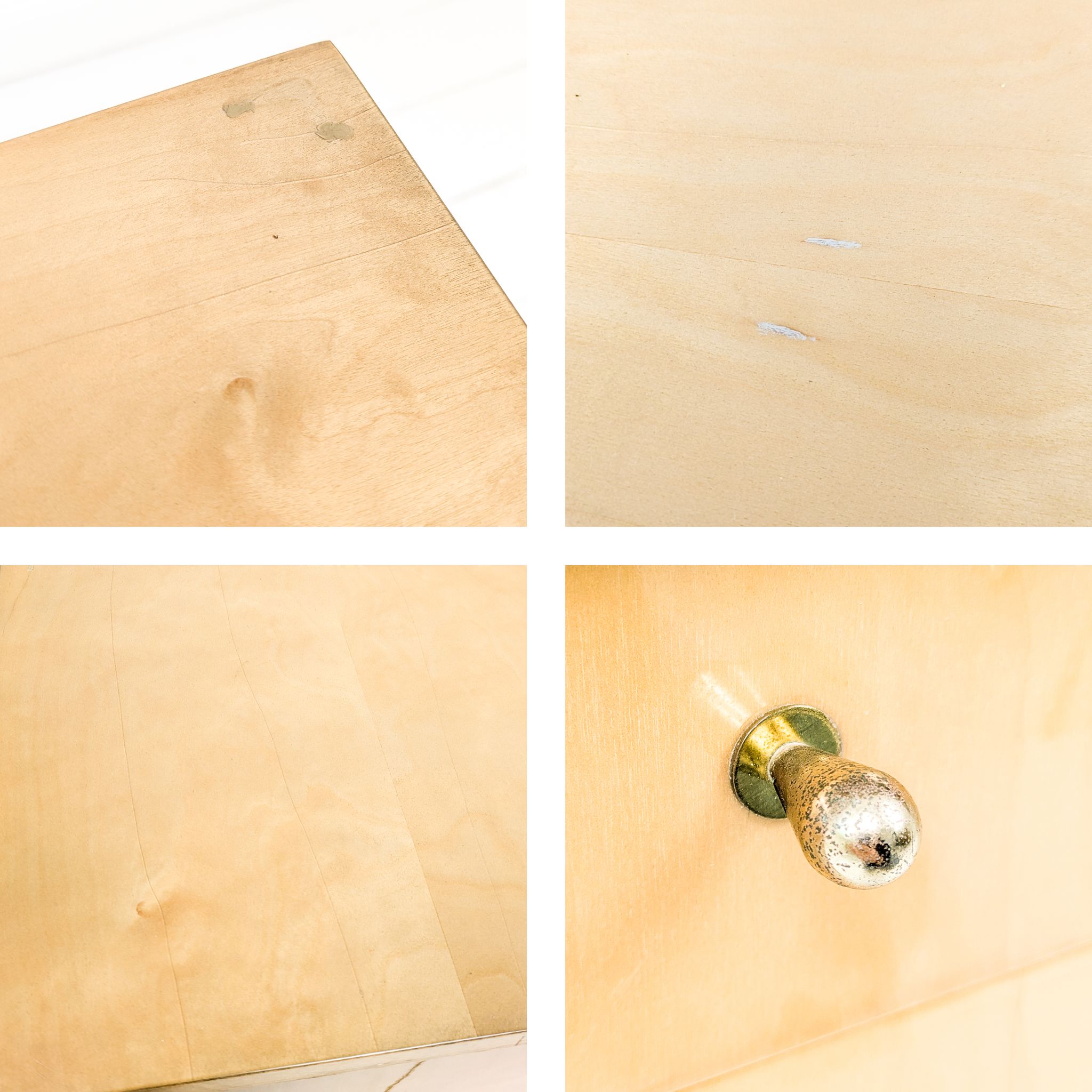 Table de chevet vintage en bois avec tiroir et placard, années 50