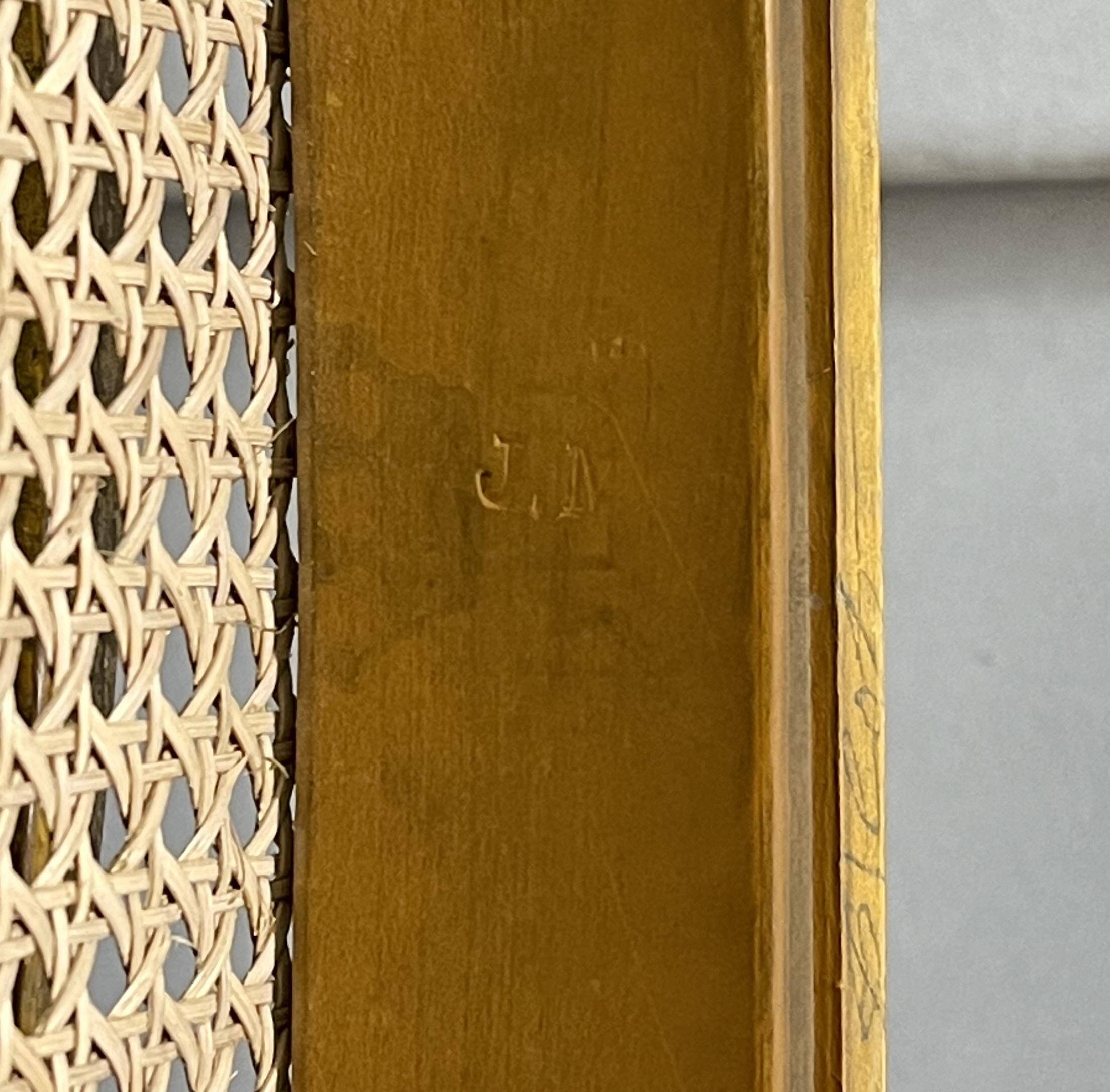 Spencer family gilded wooden bergère bench chair