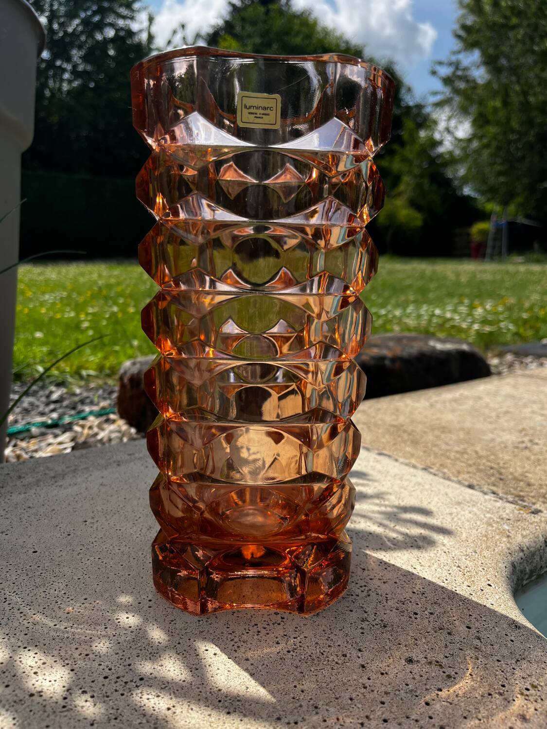Rosaline Luminarc Glass Vase – 1970s – Verrerie d'Arques