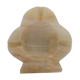 Cendrier sculpté en onyx aux tons blancs et dorés vintage