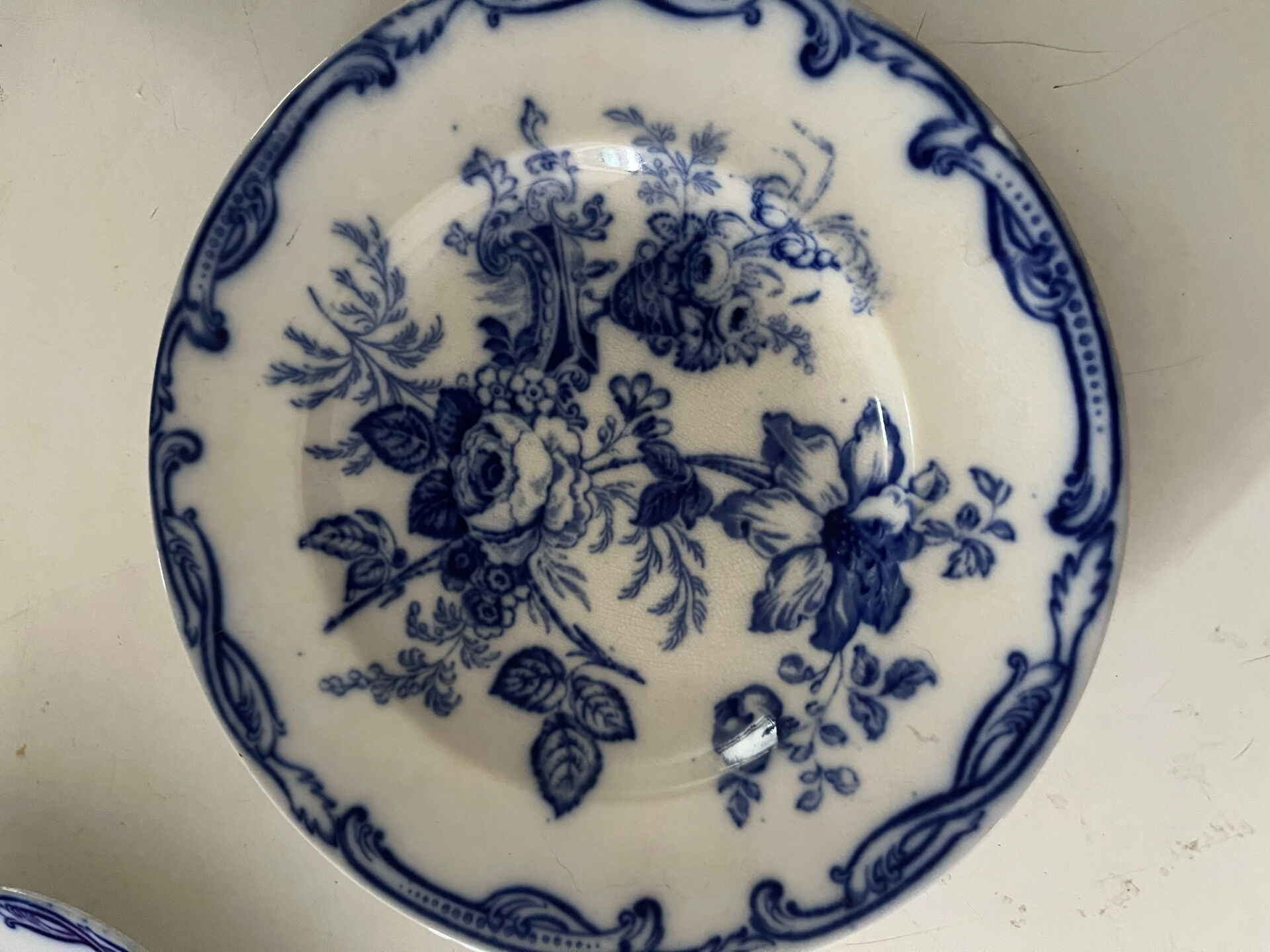 Set of plates and a handled dish Brownfield England