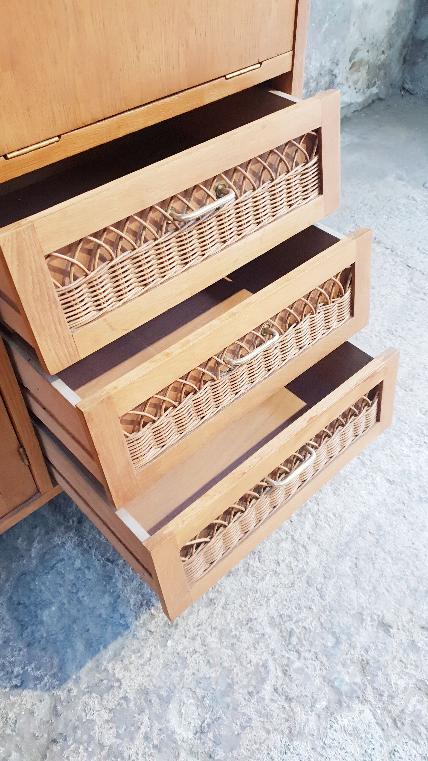 Rattan cabinet cabinet