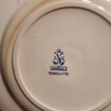 2 flat plates from the earthenware factories of Clairefontaine model Hanley