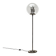 Spherical chrome and glass planetary floor lamp from the mid-century German space age by Doria Leuchten, 1960s.