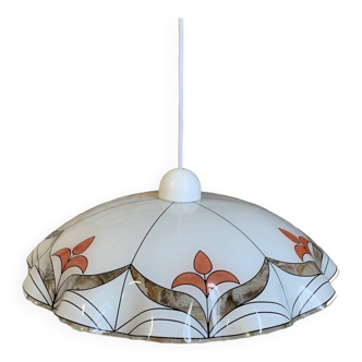 Glass pendant light from the 1980s, Yugoslavia