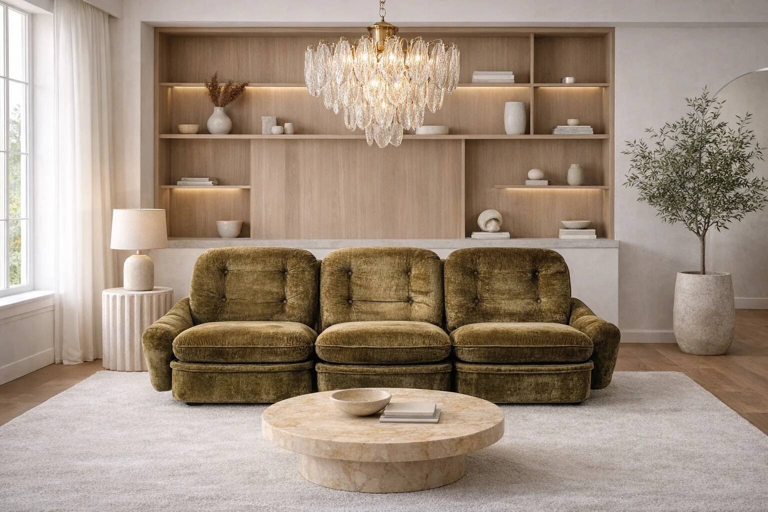 Modular three-piece sofa set 'Orchidée' designed by Michel Cadestin for Airborne.