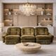 Modular three-piece sofa set 'Orchidée' designed by Michel Cadestin for Airborne.