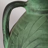 Pichet, vase, céramique verte vintage