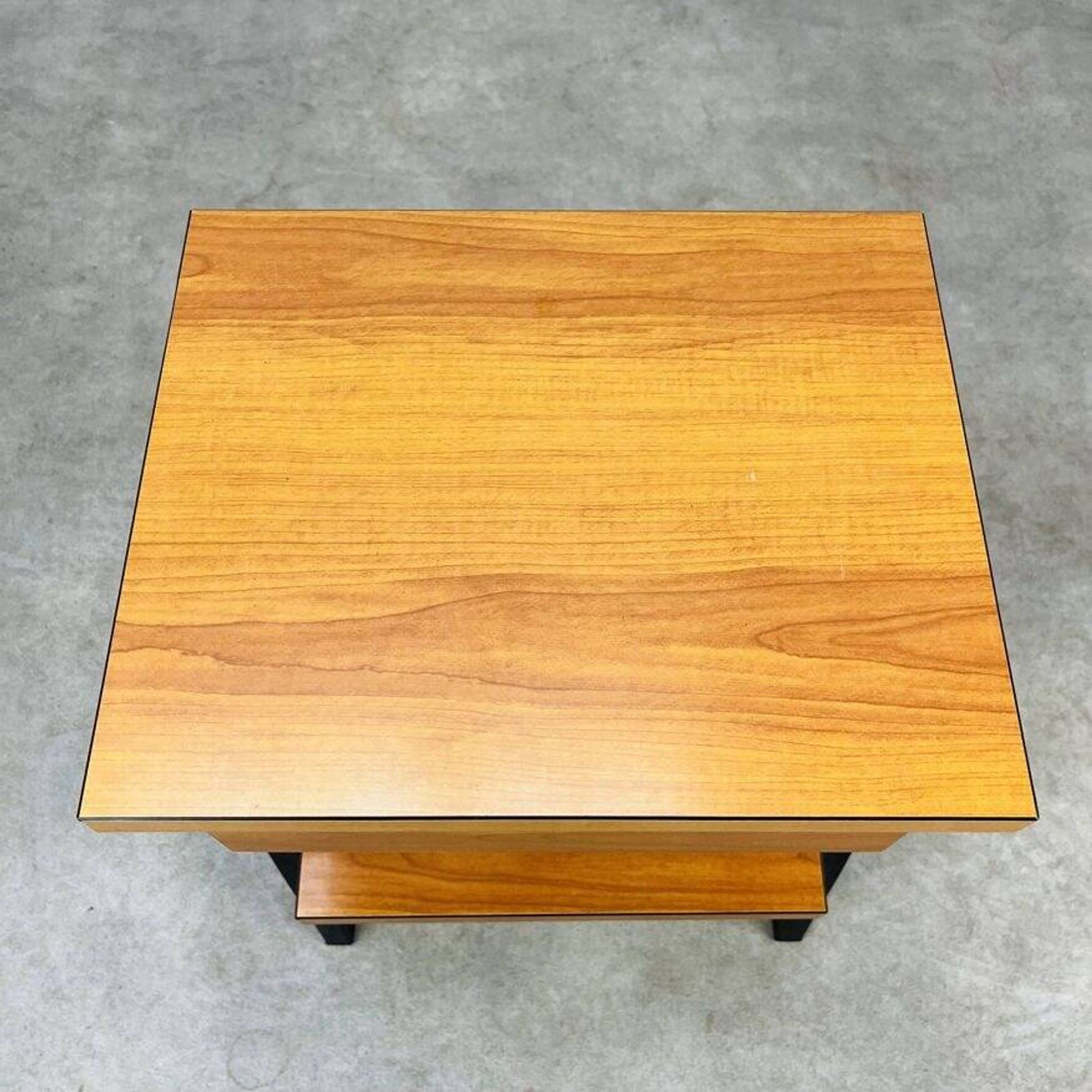 50s bedside table with wood effect, modernist