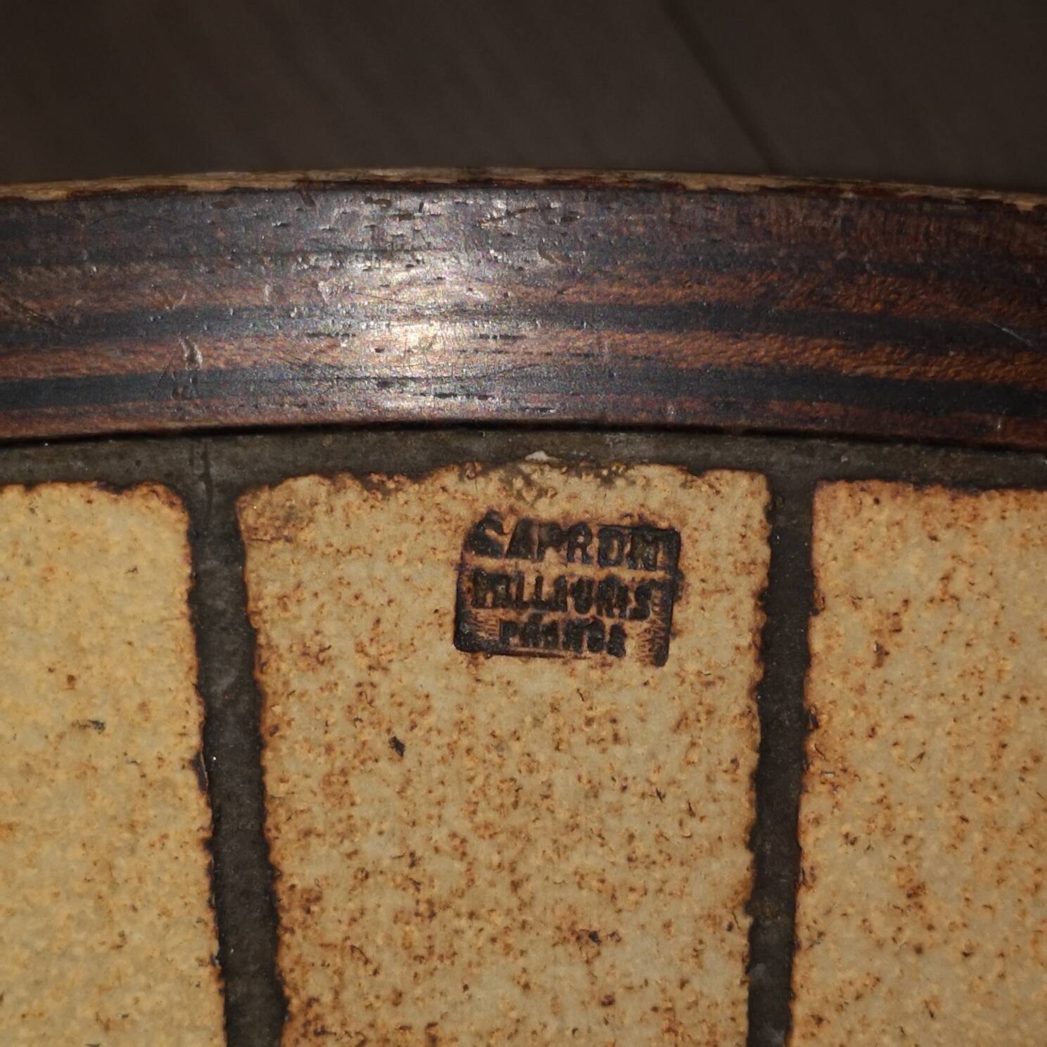 garrigue ceramic coffee table 1970 signed roger capron