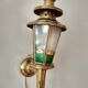Moroccan lantern wall lamp in brass, glass and colored stained glass windows