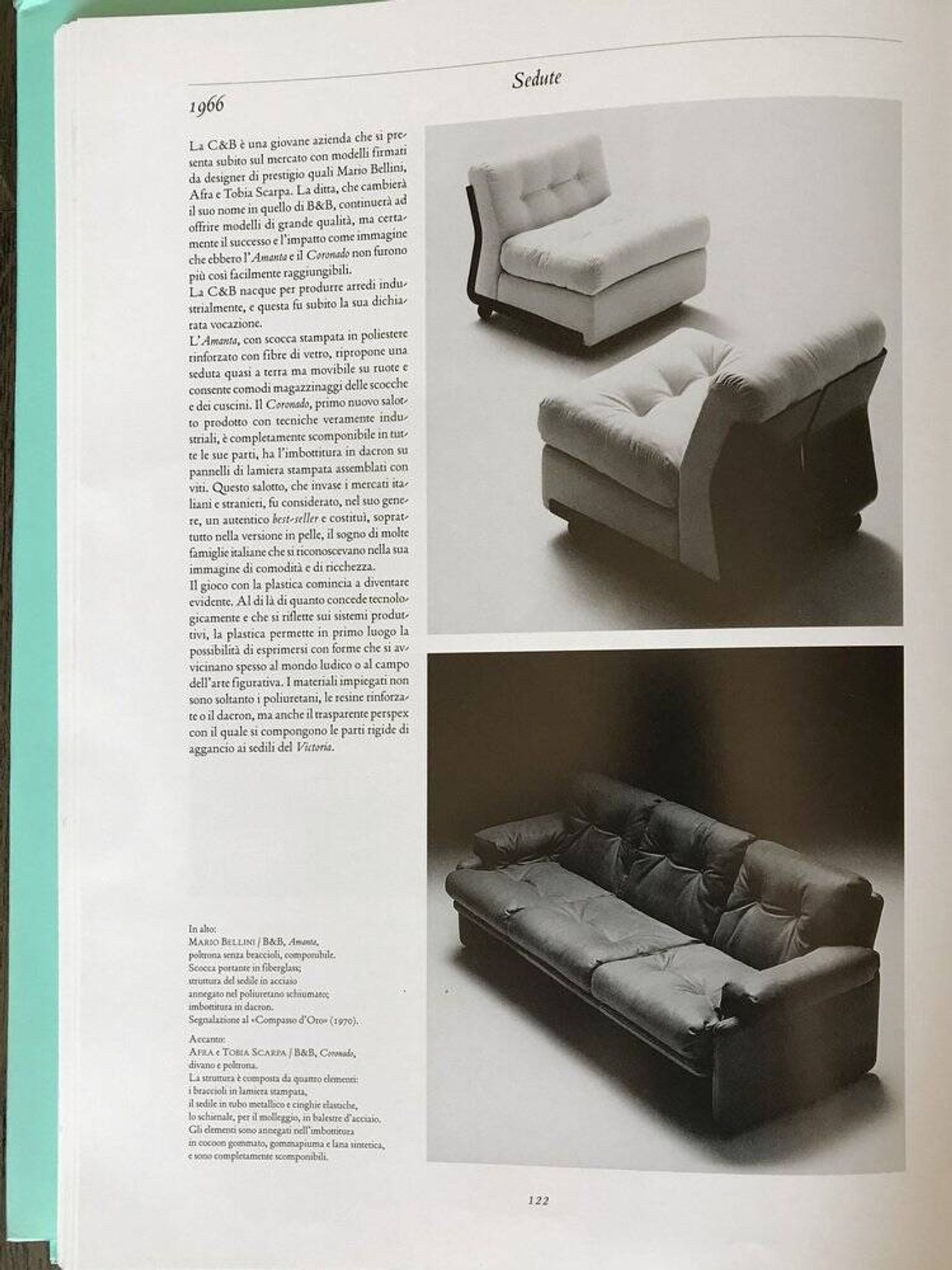 Italian Amanta Lounge Chair by Mario Bellini for C&b Italy, 1973