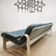Midcentury vintage 3-seater leather sofa