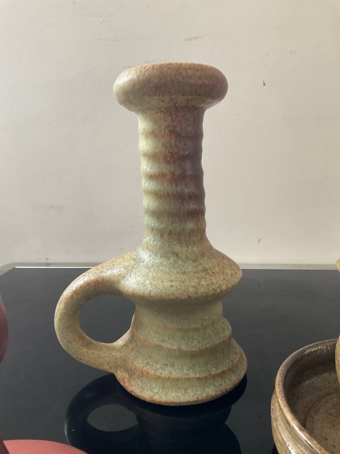 Trio of candlesticks with handles from the 60s-70s