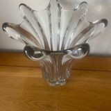 Large crystal vase.
