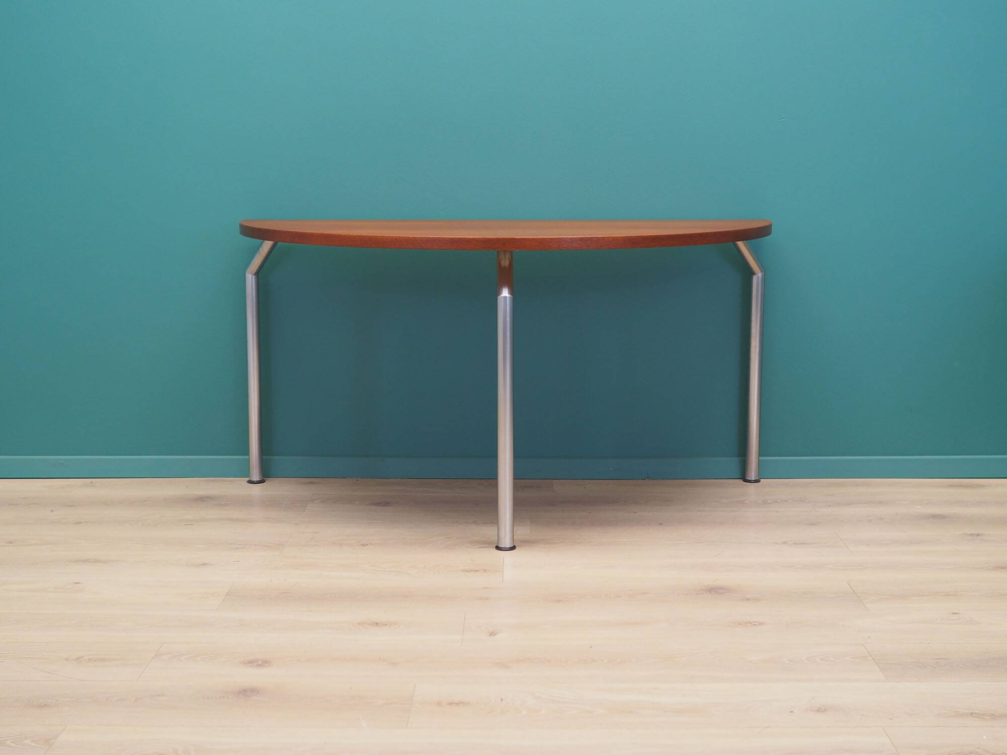 Teak half round table, Danish design, 1970s, manufacturer: Bent Krogh