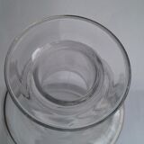 Conical Crystal jug engraved with stripes