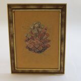 Scandinavian Swedish 1960s Wall Hanging Crewel Picture Wall Art