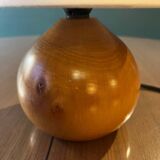 Solid wood ball lamp