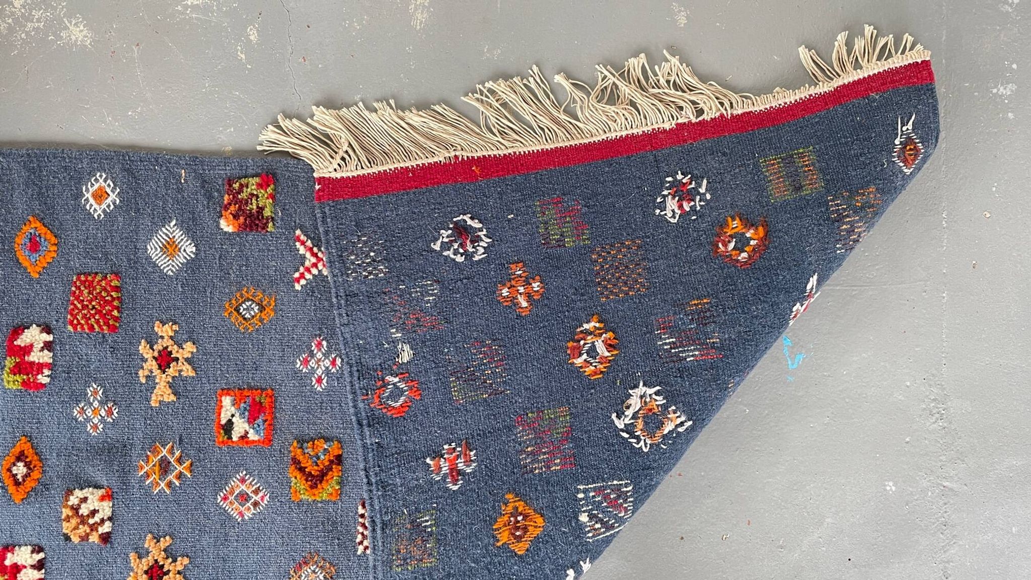 Berber Kilim Hallway Rug VINTAGE Velvet Patterns