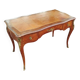 bureau plat ancien en marqueterie style louis xv