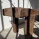Brutalist Oak Bench – Unique Piece, 20th Century Folk Art