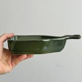 2 grands ramequins en céramique, design en forme de bouteilles vertes