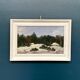 Huile sur panneau suédoise originale – « Paysage d'hiver » – Vintage et encadrée – 37 × 26 cm (14,6" × 10,2")