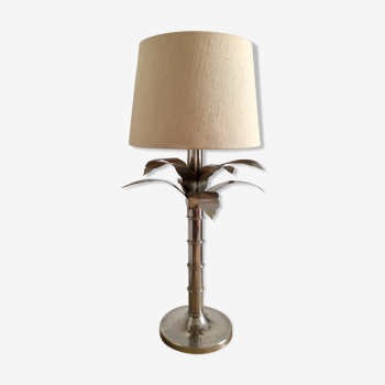 Nickel-plated brass, 70/80s Italy Palm lamp