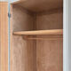 Art Deco wardrobe with shelves and drawers, renovated wood.