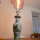 Ceramic and bronze lamp, 19th century.