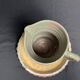 Vintage set of pitcher and saucer, Puisaye stoneware, 20th century